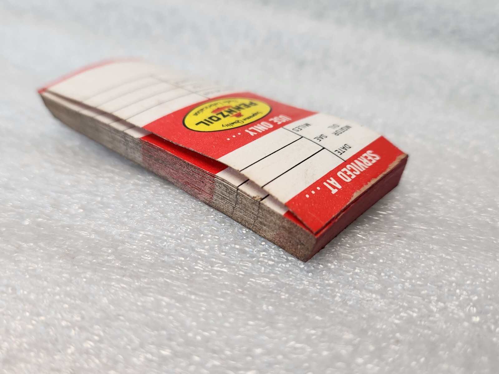 Vintage Pennzoil Door Jamb Oil Change Stickers Service Station Car