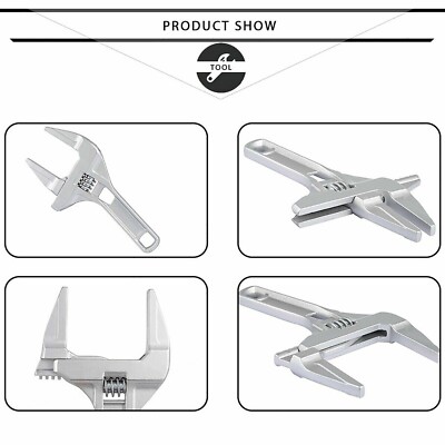 Radsocken 1 Pack Adjustable Spanner Wrench, 6-68 mm Opening Wide Jaw