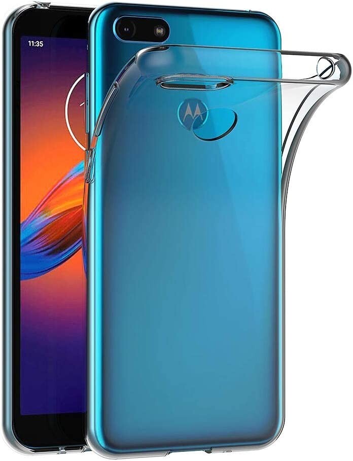 For MOTOROLA MOTO E6 PLAY E SHOCKPROOF TPU CLEAR CASE SOFT GEL BACK SLIM  COVER