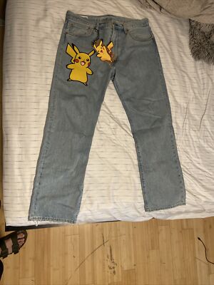 Levi's Levis Men 551 Z Pokemon Pikachu Patch Denim Graphic