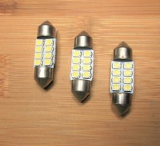 3 Bbt Super Bright Marine Grade 1-14 12 Volt 8 White Led Festoon Light Bulbs