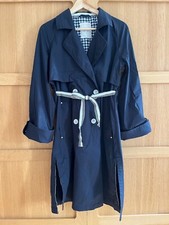 Esprit Navy Blue Trench Coat Size Uk S