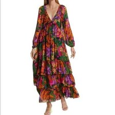 NEW Farm Rio Star Fruit Maxi Dress in Multi size XS #D6551