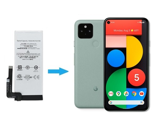 Google Pixel 5a 5G G27FU Replacement Li-ion Battery GOSAM1 4666mAh 3.87V - Photo 2 sur 11
