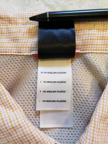 Mens North Face Large Short Sleeve Plaid Button Up Orange - Picture 12 of 17