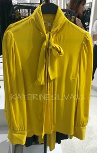 yellow blouse zara