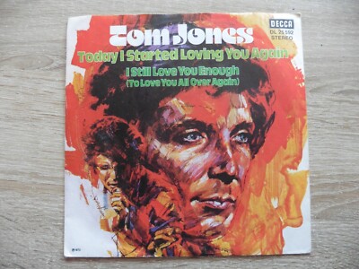TOM JONES TODAY I STARTED LOVING YOU AGAIN SINGLE VINYL SCHALLPLATTE