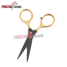 New Fly Fishing Razor Scissors 5" Gem Stone Series Black Gold BTS-152