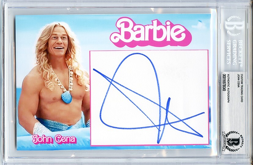 BARBIE -JOHN CENA- Beckett BAS Signed/Autograph/Auto 5x7 Movie/Wrestling Card