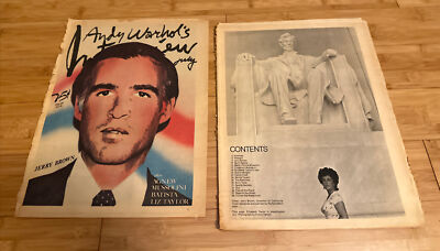 Andy Warhol's Interview Magazine 1976 RAMONES Jerry Brown Liz