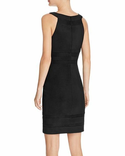 $380 Js Collections Women'S Black Mesh Sleeveless Bodycon Sheath Dress Size 0 - Picture 2 of 3