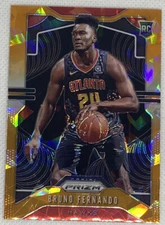 BRUNO FERNANDO RC 2019-20 Prizm ORANGE CRACKED ICE PRIZM # 277 Houston Rockets