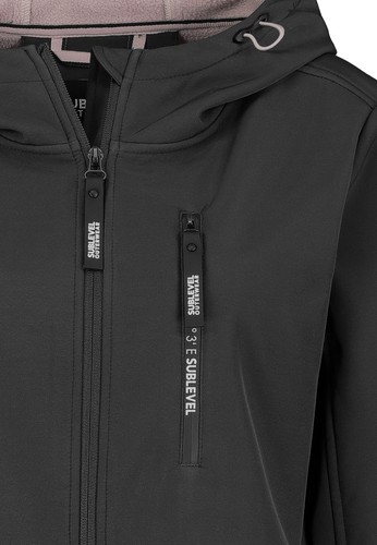 Sublevel Damen Softshell Regenmantel mit Kapuze wasserabweisend atmungsaktiv lan - Bild 9 von 28