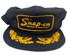 Vintage Snap-On Patch Hat Snapback Baseball Cap Trucker Gold Wings 80s USA RARE