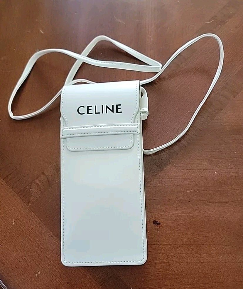 CELINE Sunglasses Case Eyeglasses Crossbody Shoulder Pouch Cell