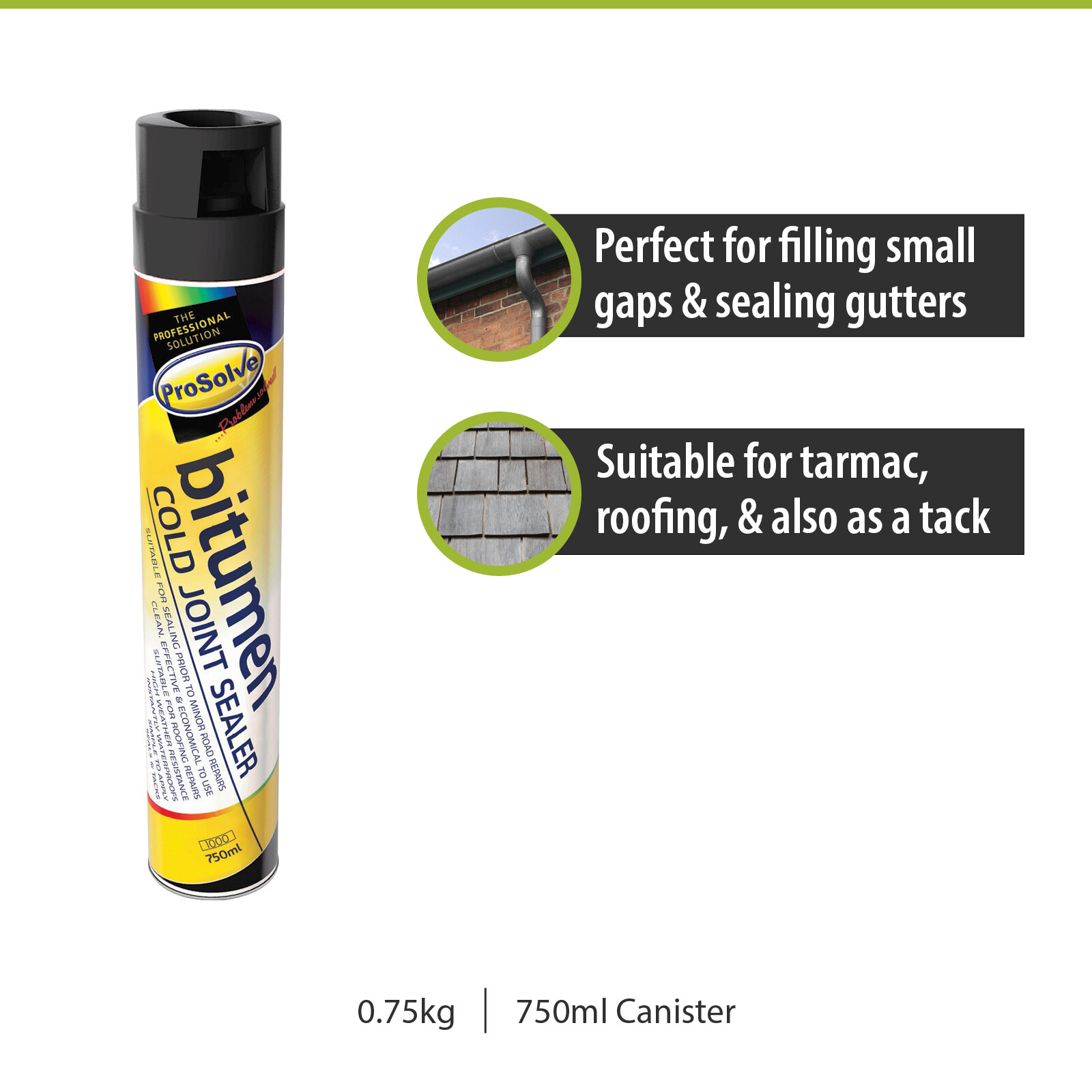PROSOLVE BITUMEN COLD JOINT SEALER SPRAY 750ML Roof Adhesive Tarmac