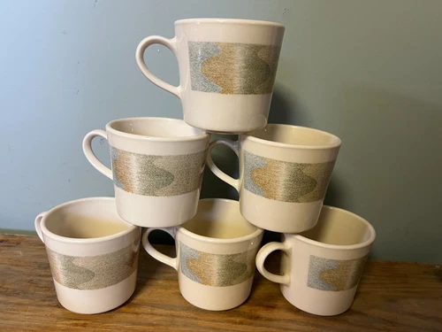 Corelle by CORNING MIRAGE Coffee CUP MUG  SET of 6 NICE