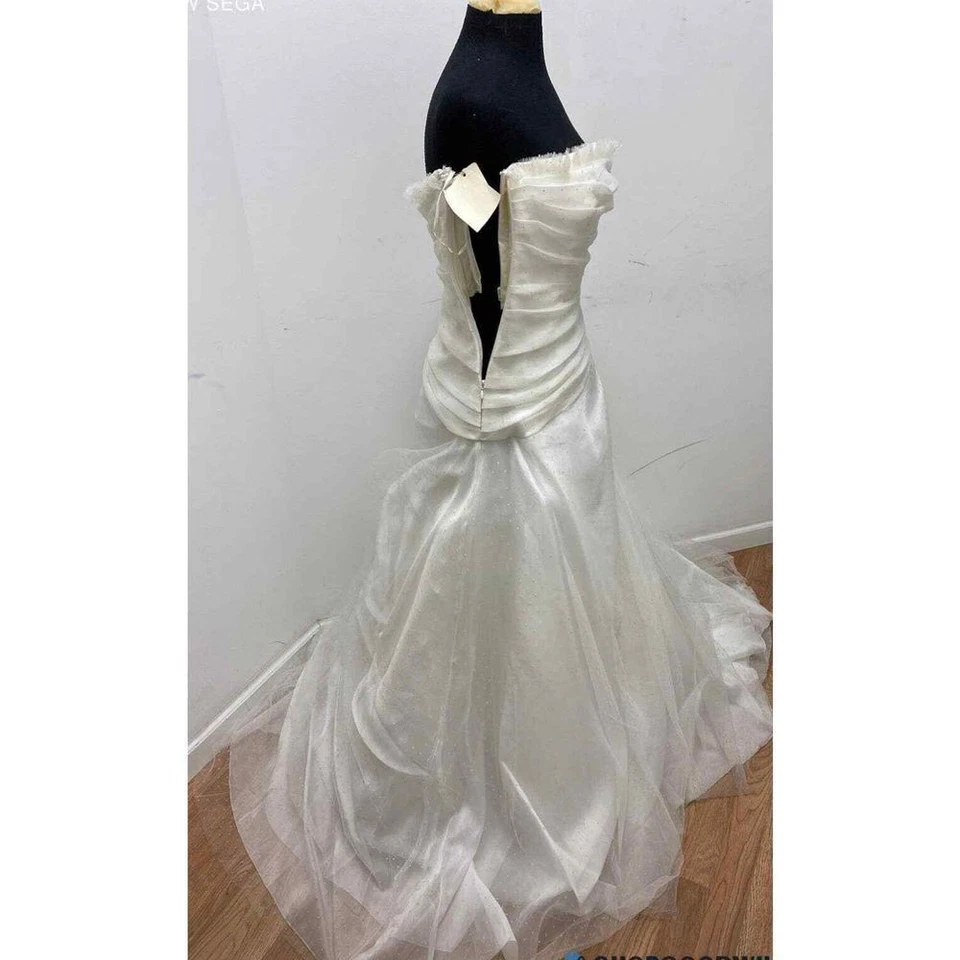 Pronovias Barcelona Estocolmo Mel Tulle Marfil Wedding Dress Sz 10 - Image 2 of 4