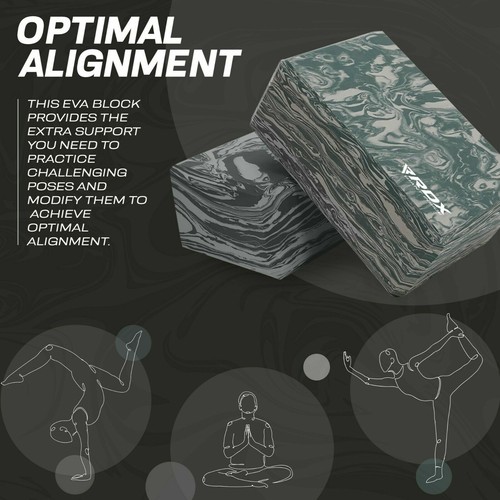 RDX Yoga Block Set rutschfest hohe Dichte Eva Schaum Ziegel griffige Oberfläche - Bild 14 von 89