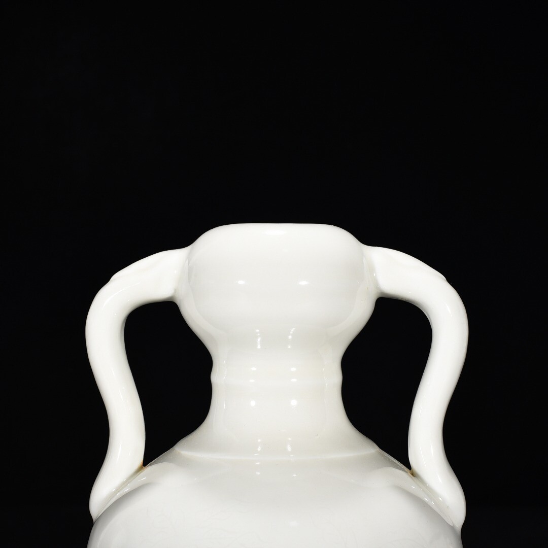 7.6 '' Old Chinese Ming Dynasty Sweet white glaze Fruit grain Ruyi