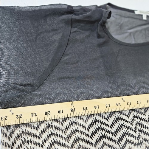 Quintessential Damen Top Bluse 2XL schwarz transparent leicht mit Tanktop innen - Bild 8 von 9