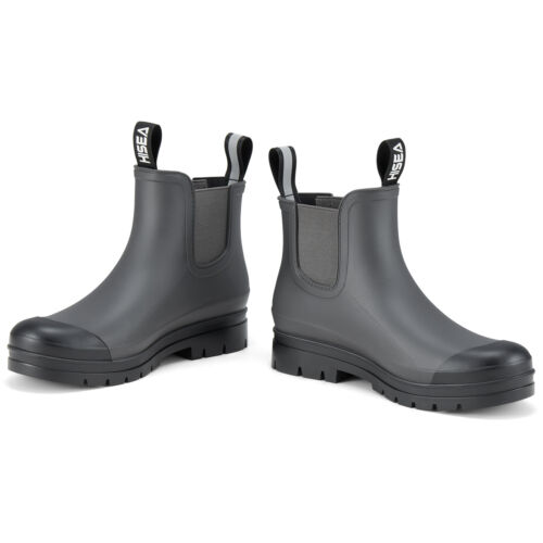 HISEA Women Ankle Chelsea Rain Boot Waterproof Arch Support Garden Mud Work Boot - Picture 29 of 48