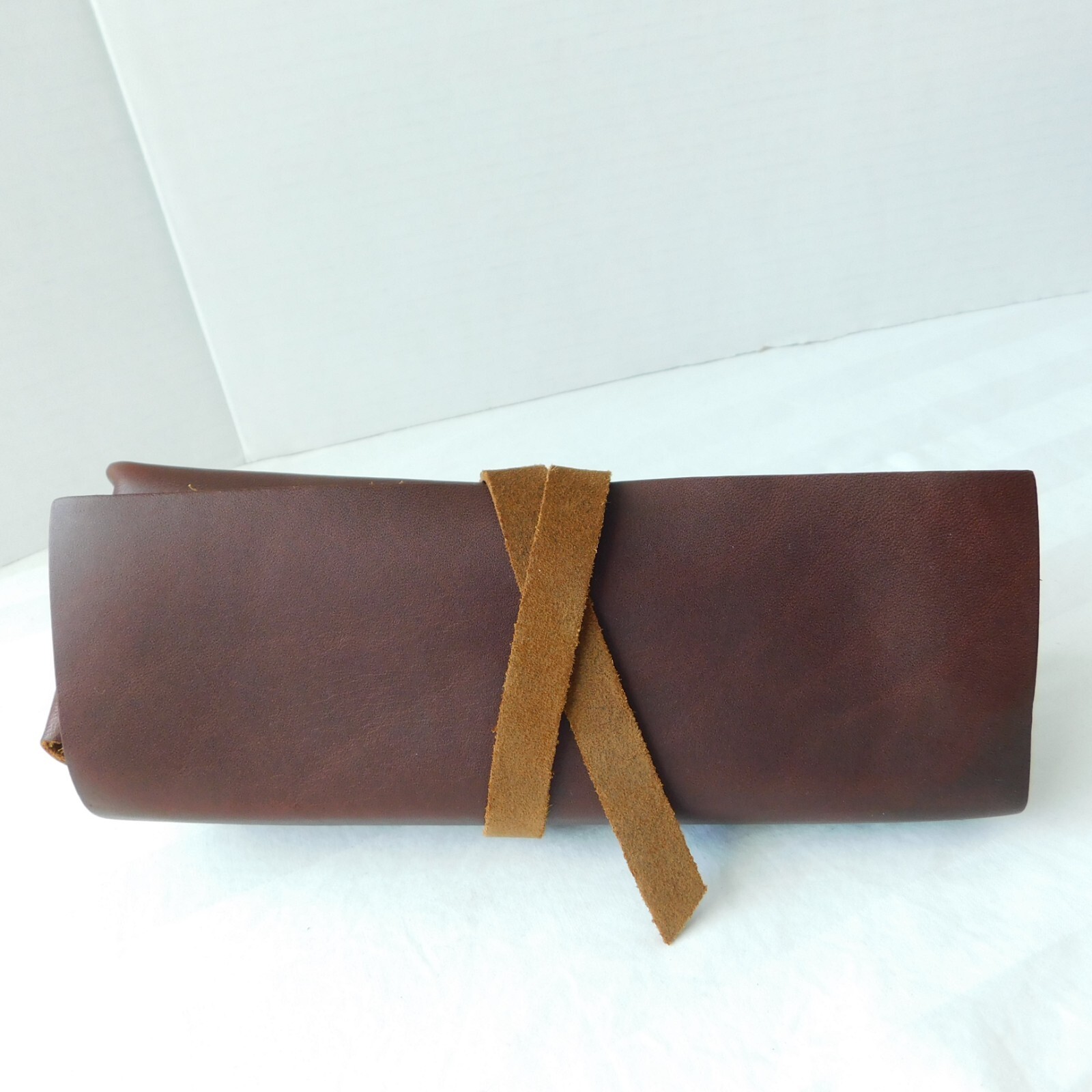 Makeup Brush Glasses Case, Wrap Brown, Made In Mexico New
