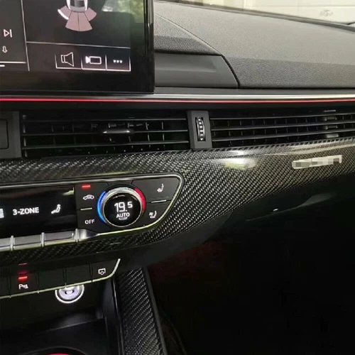 Carbon Fiber For 2017-21 Audi A4 B9 S4 Interior Trim Door Panels Dashboard Cover - Picture 8 of 11