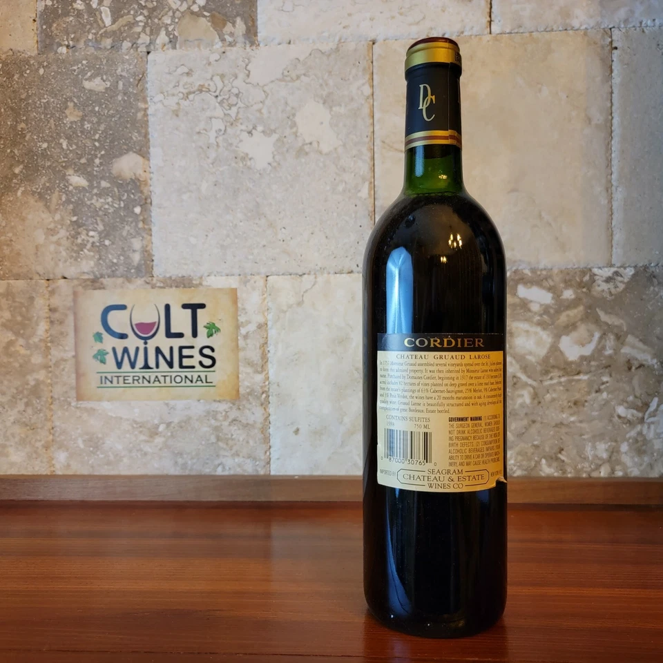 WS 92 pts! Chateau Gruaud Larose St. Julien 1988 vino de Burdeos Foto 2 de 3