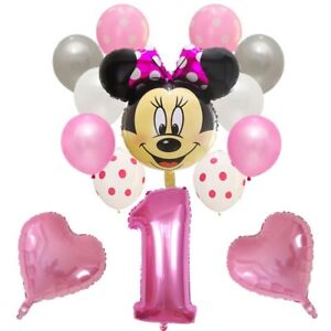 Palloncino Minnie Set 14pz Buon Compleanno 1 Anno Ebay