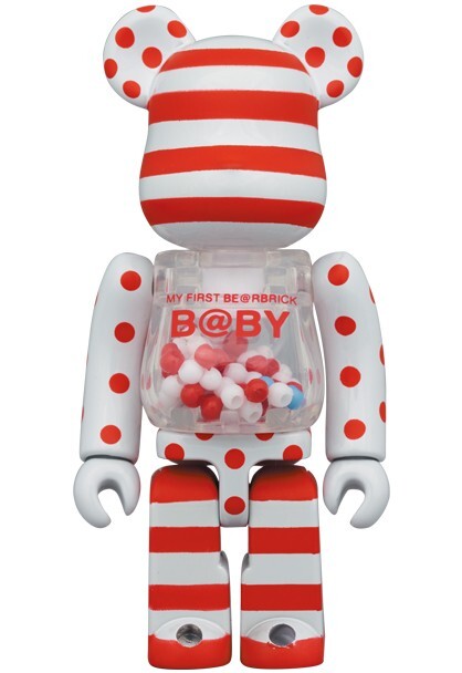 MEDICOM TOY MY FIRST BE@RBRICK B@BY RED & SILVER CHROME Ver