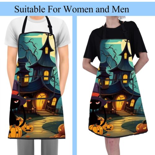 Halloween Aprons for Men Women Happy Halloween Gifts Halloween Cooking Kitche... - Picture 4 of 7