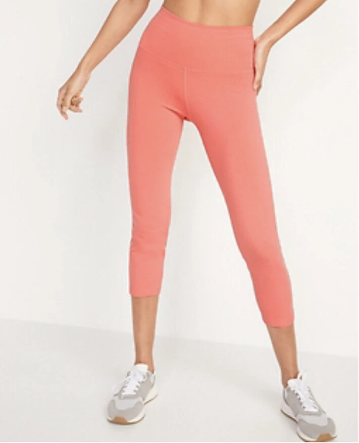 Old Navy Womens XXL Coral Active Balance Leggings Athletic Crop