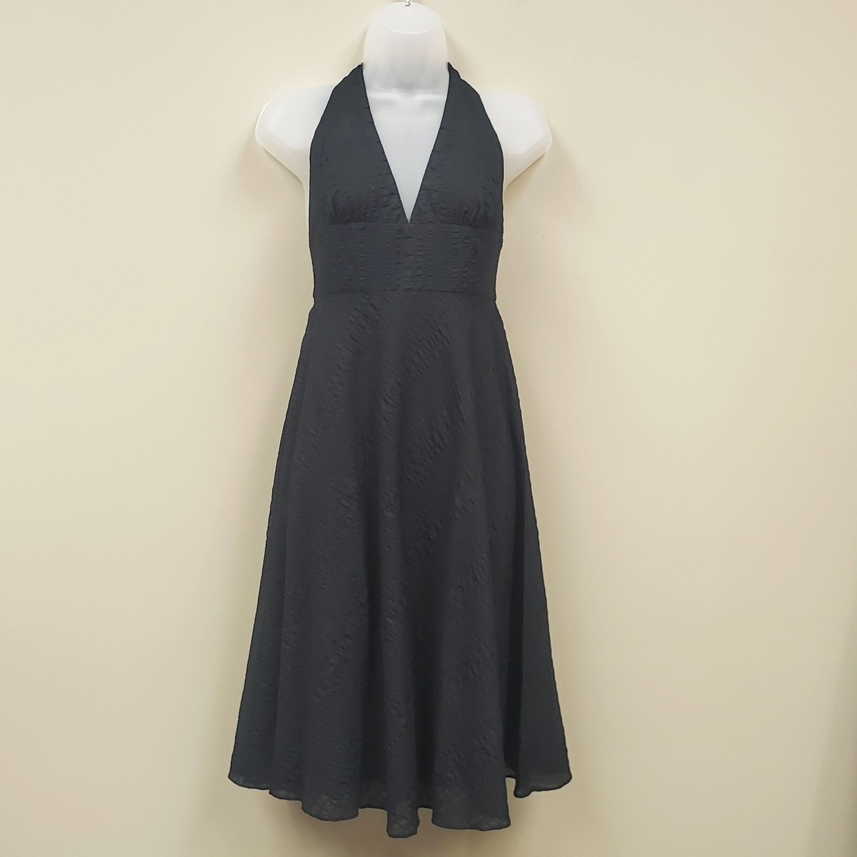 a line dress summer Donna Karan Women's Sleeveless Cowl Neck Midi Halter Dress in Prune