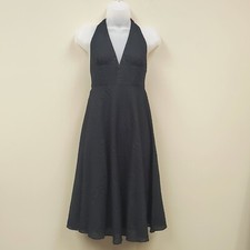 J Crew Factory Womens Halter Neck Sleeveless A Line Dress Black Size 2 NWT