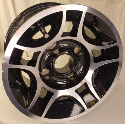 Club Car 10x6 4/4 Black & Machined Golf Cart Rims Wheels pull-off scratch & dent - Picture 4 of 24