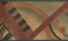 Contemporary Art Deco Rust Gold Black Modern ...