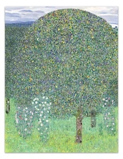 Gustav Klimt ROSEBUSHES UNDER THE TREES (1905) Vintage Painting 17x22" Art Print