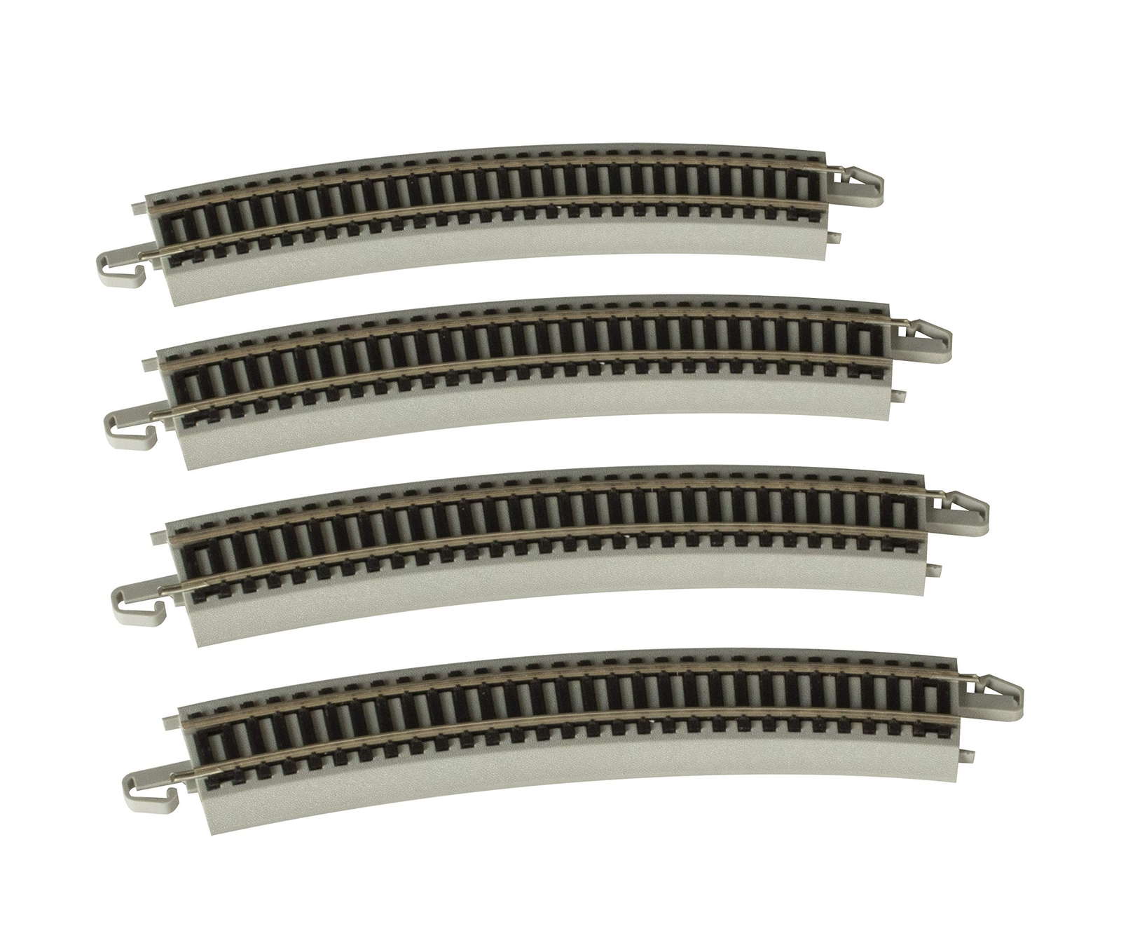 Bachmann Trains 44503 Snap-Fit E-Z 22” Radius Curved Track (4/Card) -Nickel Silv