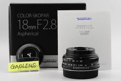 Voigtlander COLOR-SKOPAR 18mm F/2.8 Pancake Lens Fuji-X mount