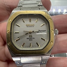 Vintage Seiko SQ100 8229-5019 Seiko sport mens watch