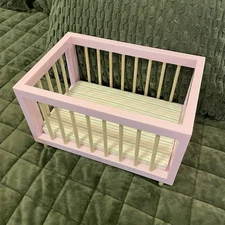 American Girl Truly Me 7.75" LITTLE ITTY BITTY BABY Crib & Pad Nursery Bassinet