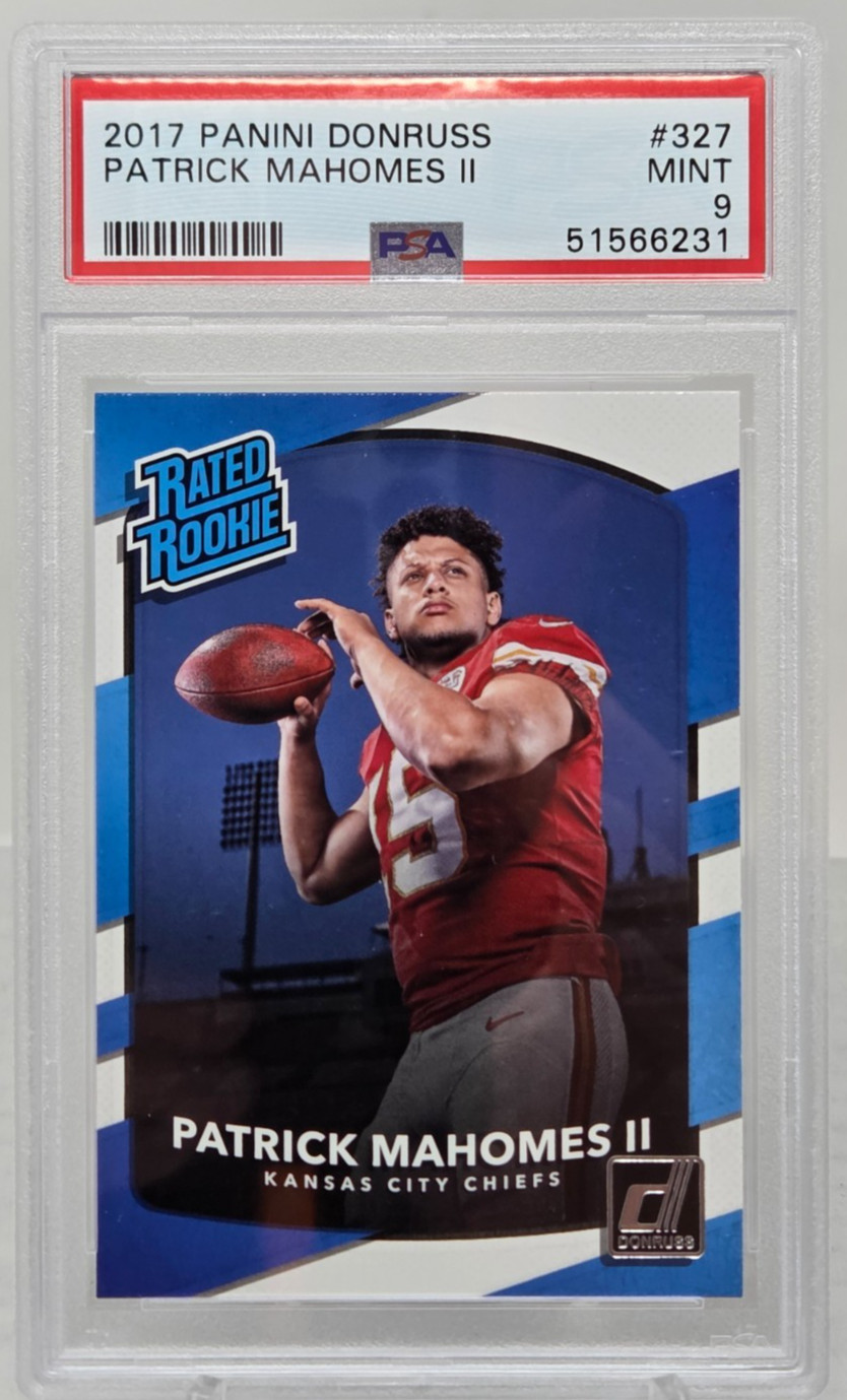 2017 Donruss PATRICK MAHOMES Rookie RC Card PSA 9 MINT