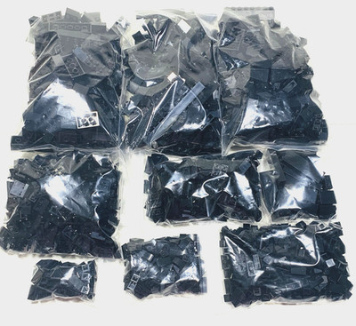 Lego Black Bricks Slope Brackets SNOT Roof Tiles 830+pc Bulk Mixed Lot Star Wars