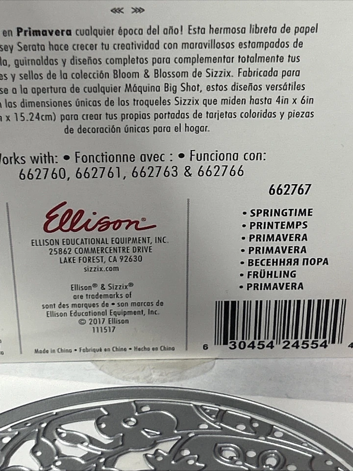 Kit de tarjetas Sizzix Bloom Blossom carpeta en relieve juego de troqueles estampillas transparentes y almohadilla de papel Foto 3 de 4