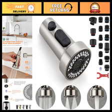 Kitchen Faucet Pull Down Spray Head Replacement - 15 Adapters, 3 Function Nozzle