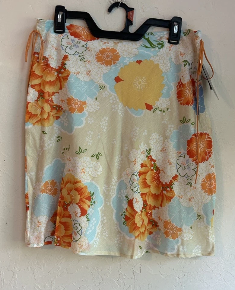 Falda de tiro bajo vintage Y2K My Michelle nueva con etiquetas 7 8 Festival Rave años 2000 boho Foto 2 de 4