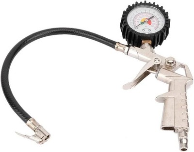 Heavy Duty Tyre Inflator Pressure Gauge Air Line Compressor Gun Car Van Bike Too