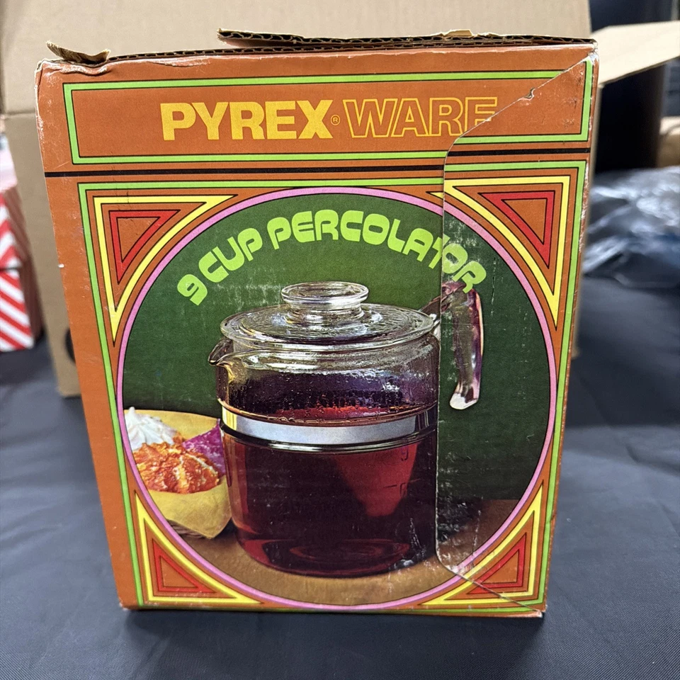 Vintage NEW!!! Pyrex Ware 9 Cup Glass Percolator 7759 Estate Find -H3 - Image 3 of 4