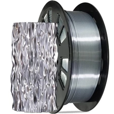 Silk Sliver PLA Satin Shiny 3D Printer Filament, 1.75mm Diameter 1kg Spool 2....